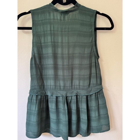 Lucky Brand Women's Sleeveless Babydoll Surplice Fairy Blouse Size XS‎ Boho - Picture 2 of 14